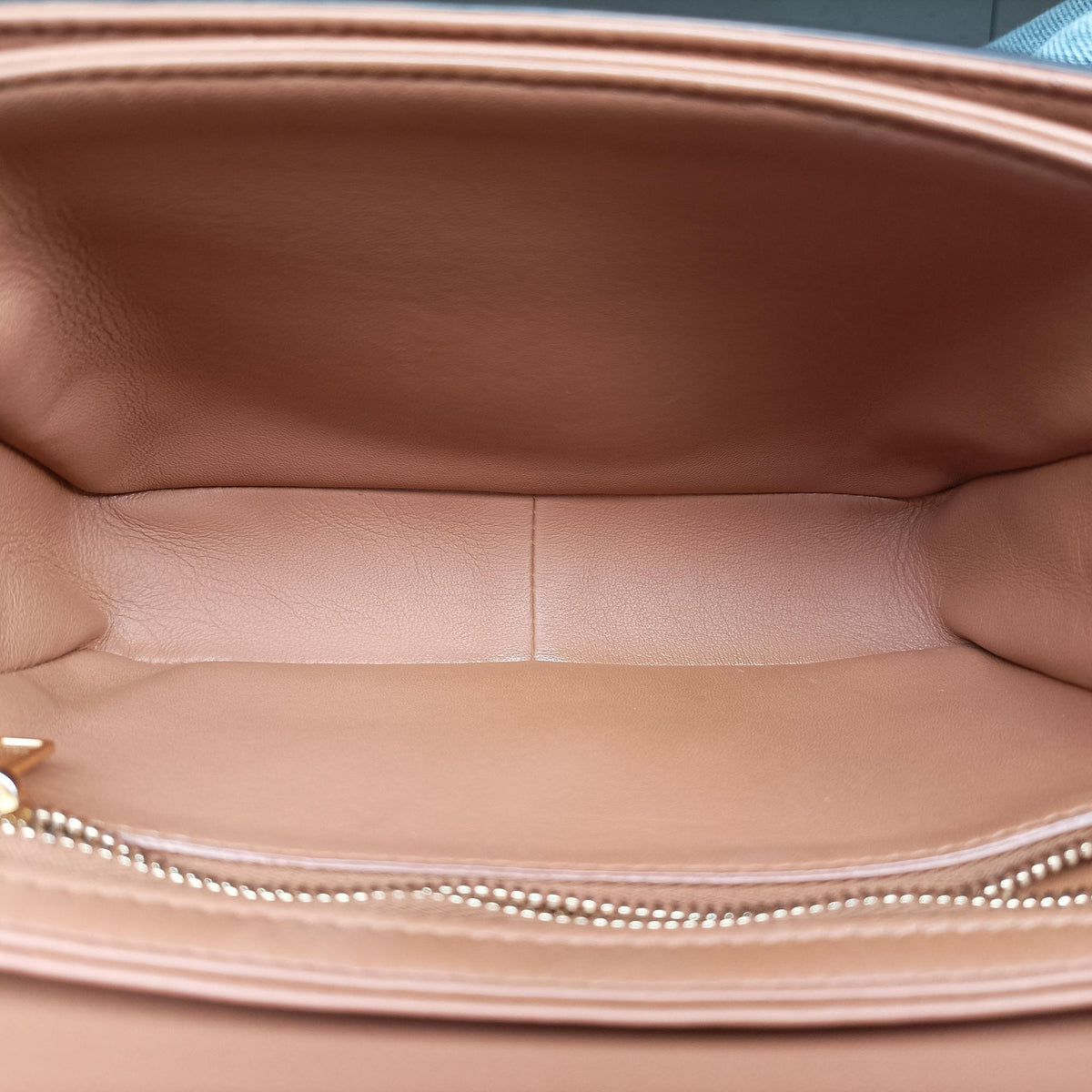 Pre-owned Celine Teen Triomphe Ivory x Brown Textile x Leather  shoulderbag | stylenewstar