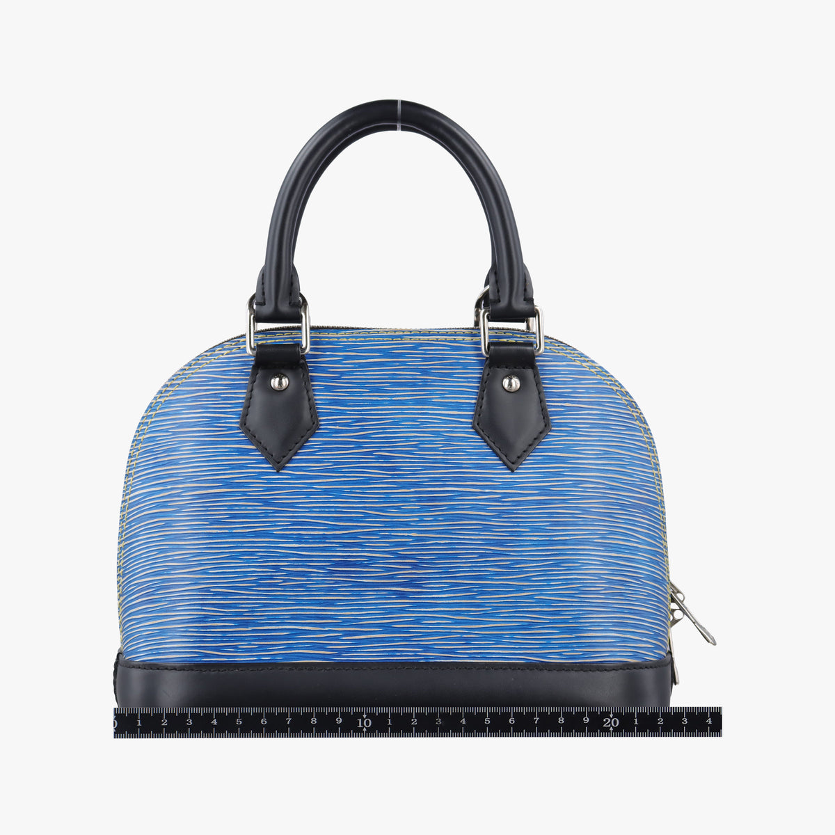 Secondhand Louis Vuitton Alma BB DENIM BLEU×black Epi M41437 handbag | stylenewstar