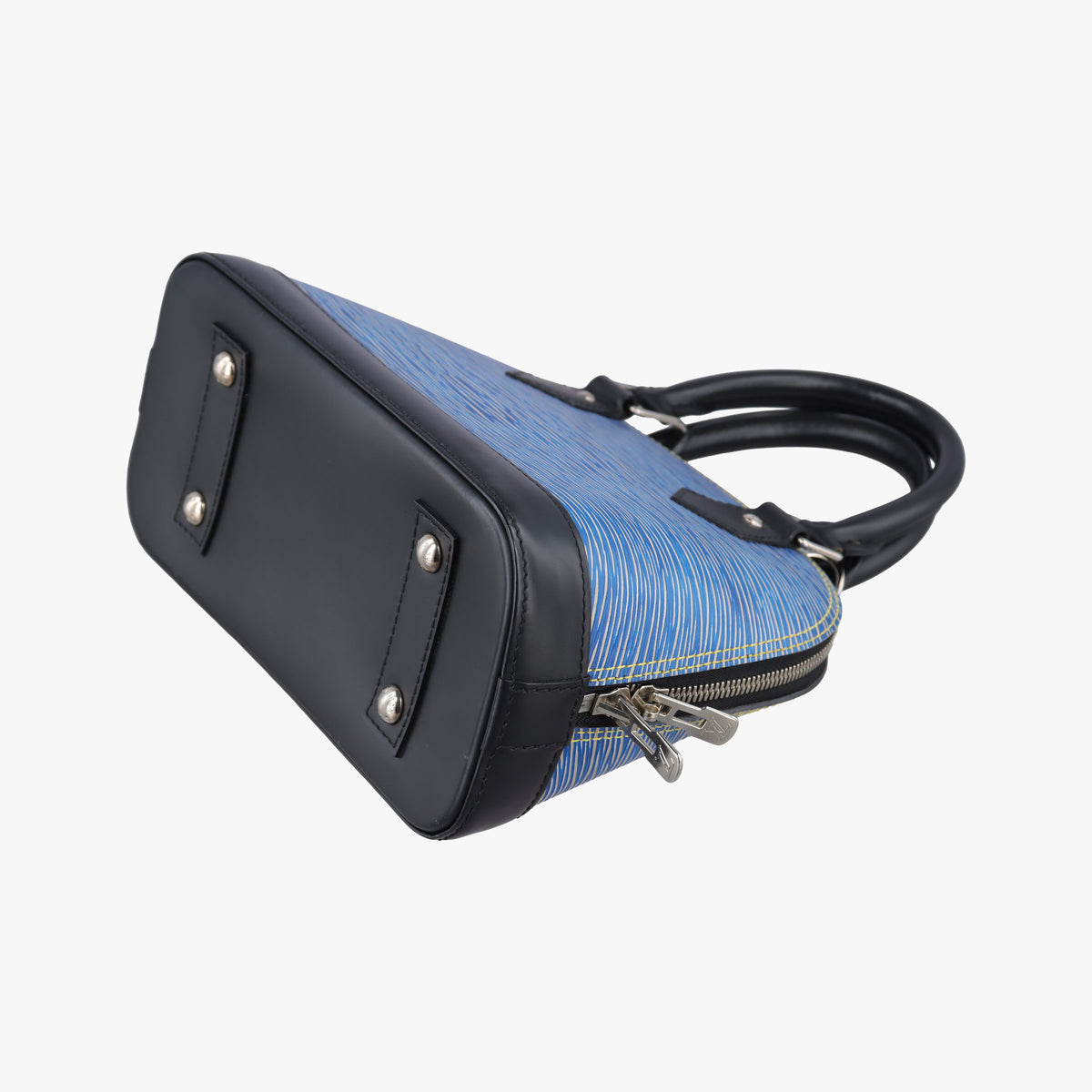 Secondhand Louis Vuitton Alma BB DENIM BLEU×black Epi M41437 handbag | stylenewstar