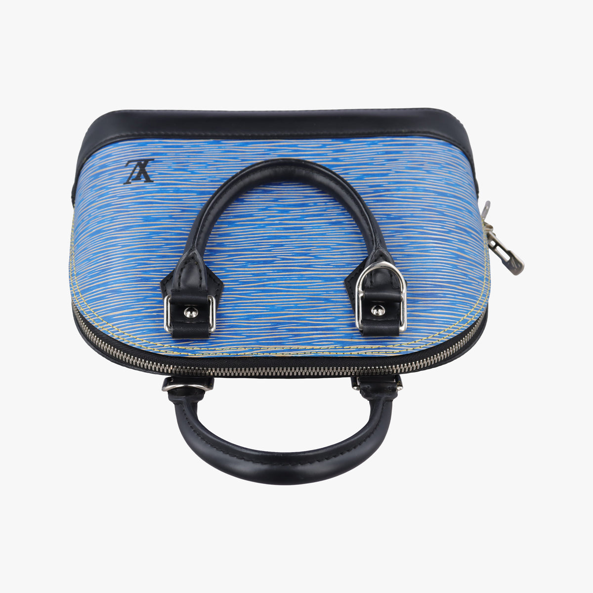 Secondhand Louis Vuitton Alma BB DENIM BLEU×black Epi M41437 handbag | stylenewstar