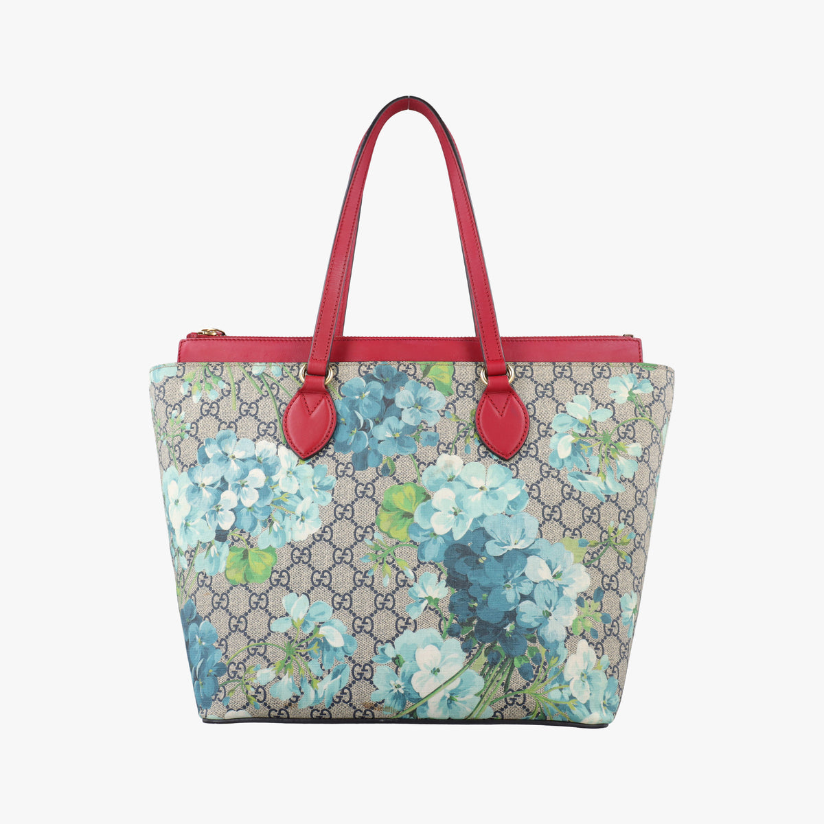 Secondhand Gucci GG Blooms beige×Red×Multicolour PVC coated canvas 546315 handbag | stylenewstar
