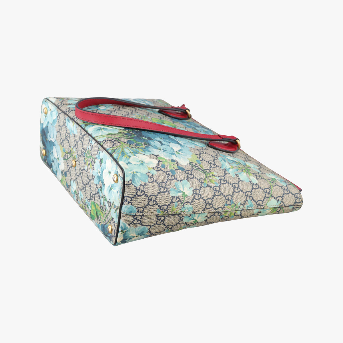 Secondhand Gucci GG Blooms beige×Red×Multicolour PVC coated canvas 546315 handbag | stylenewstar