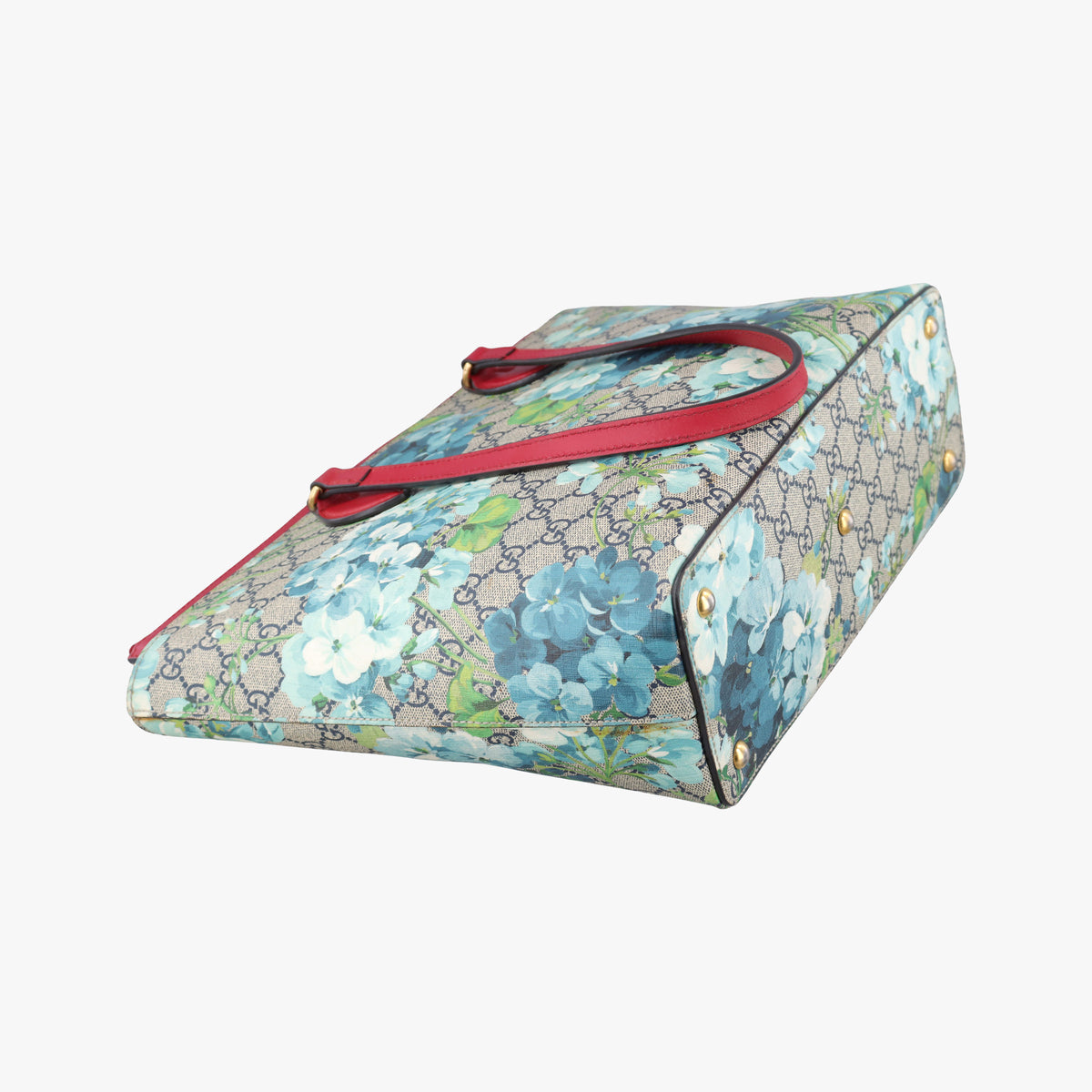 Secondhand Gucci GG Blooms beige×Red×Multicolour PVC coated canvas 546315 handbag | stylenewstar