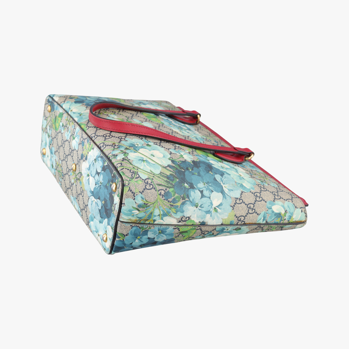 Secondhand Gucci GG Blooms beige×Red×Multicolour PVC coated canvas 546315 handbag | stylenewstar