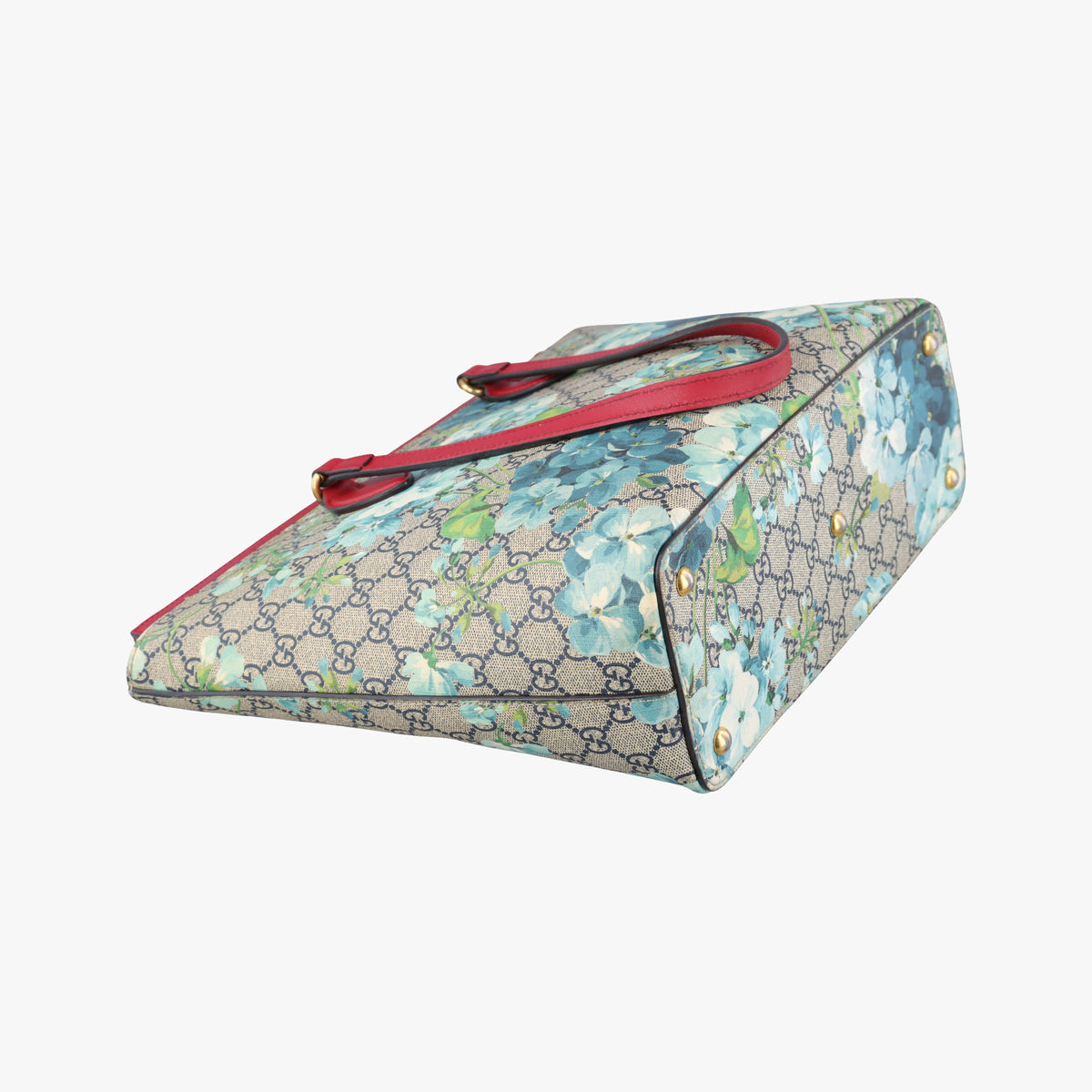 Secondhand Gucci GG Blooms beige×Red×Multicolour PVC coated canvas 546315 handbag | stylenewstar