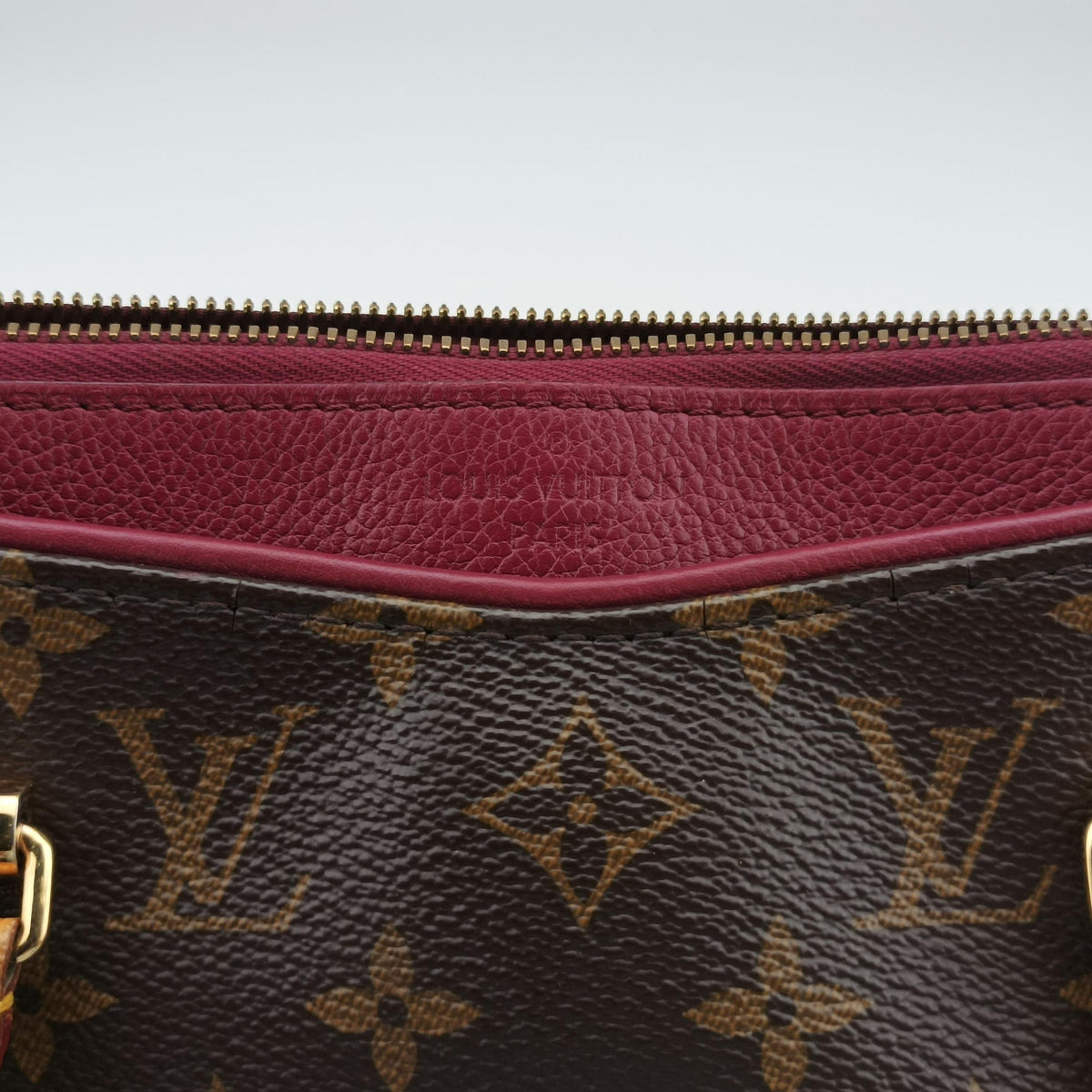 Pre-owned Louis Vuitton PALLAS Brown×AURORE Monogram Canvas×calf leather M40906 shoulderbag | stylenewstar