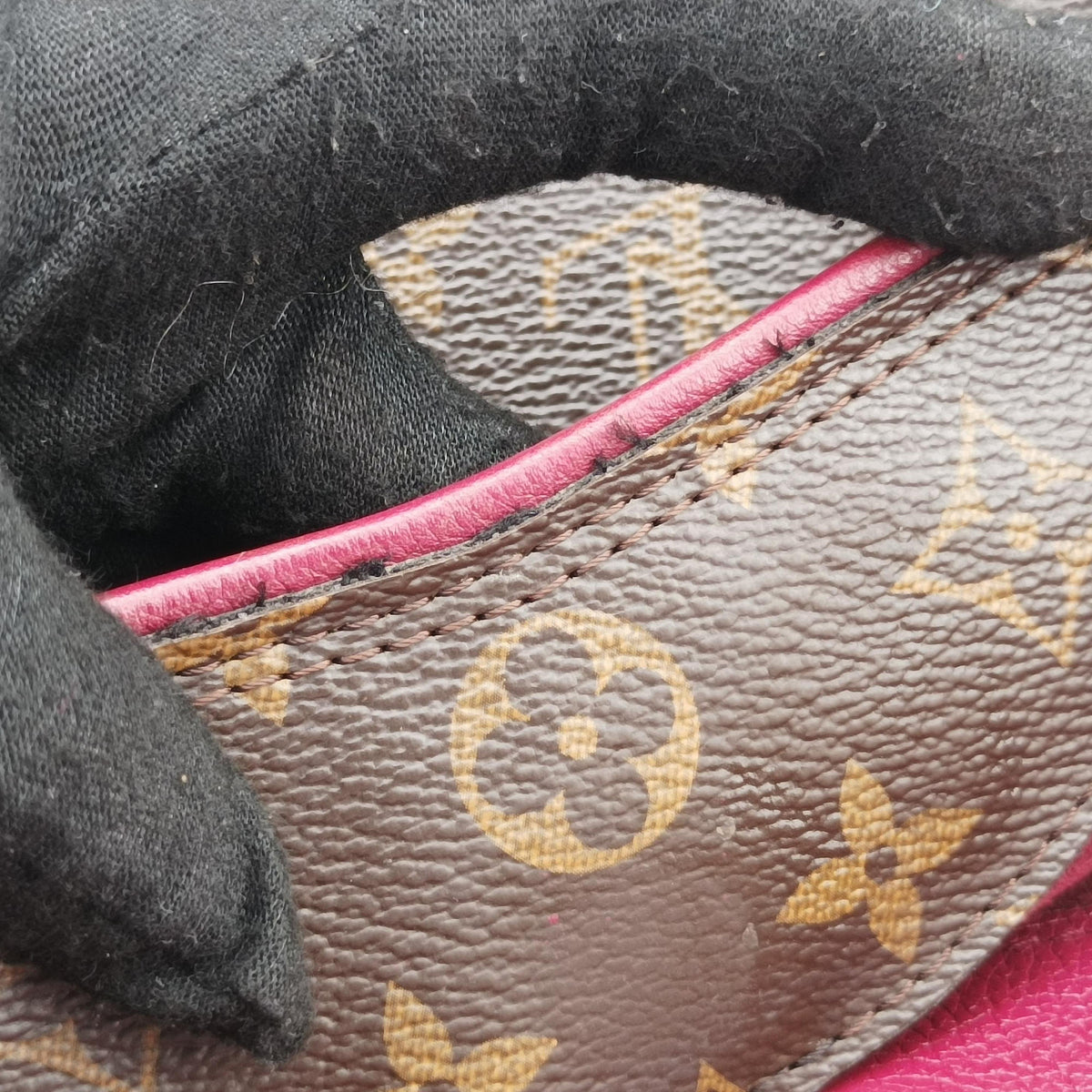 Pre-owned Louis Vuitton PALLAS Brown×AURORE Monogram Canvas×calf leather M40906 shoulderbag | stylenewstar