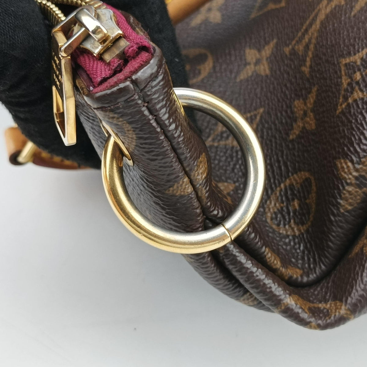 Pre-owned Louis Vuitton PALLAS Brown×AURORE Monogram Canvas×calf leather M40906 shoulderbag | stylenewstar