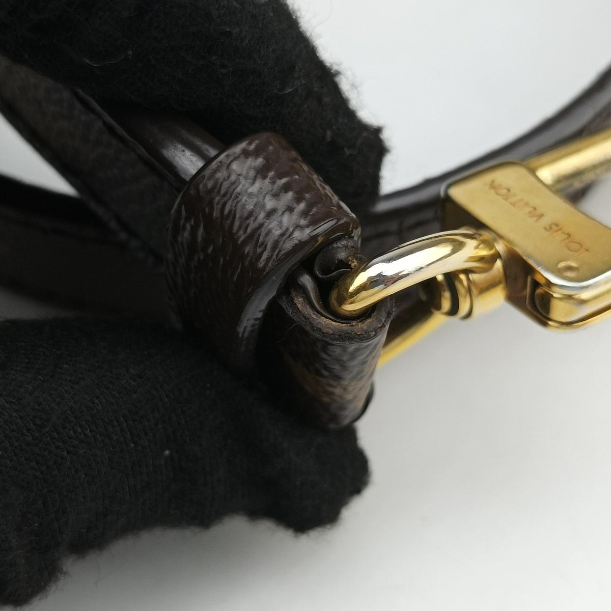 Pre-owned Louis Vuitton PALLAS Brown×AURORE Monogram Canvas×calf leather M40906 shoulderbag | stylenewstar
