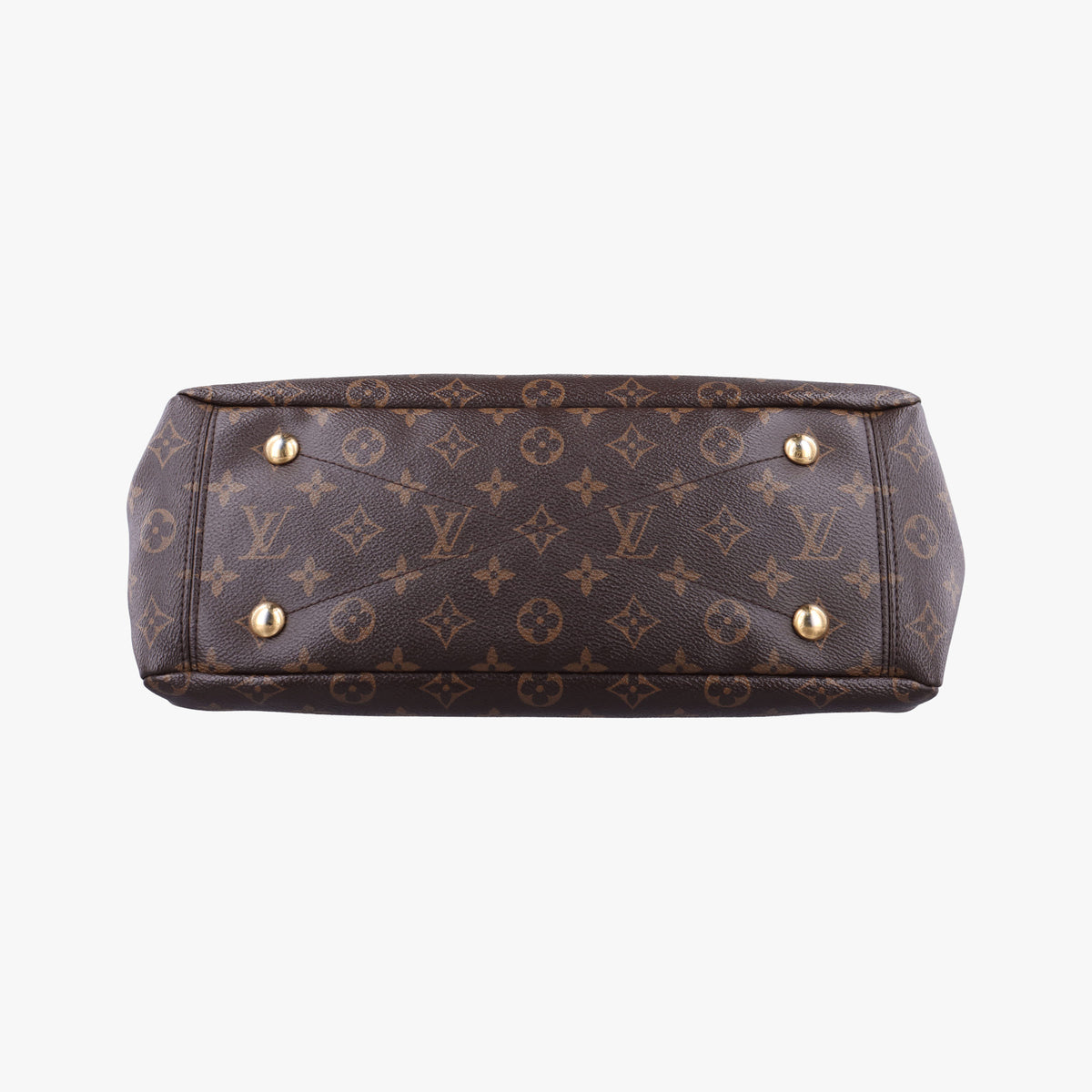 Pre-owned Louis Vuitton PALLAS Brown×AURORE Monogram Canvas×calf leather M40906 shoulderbag | stylenewstar