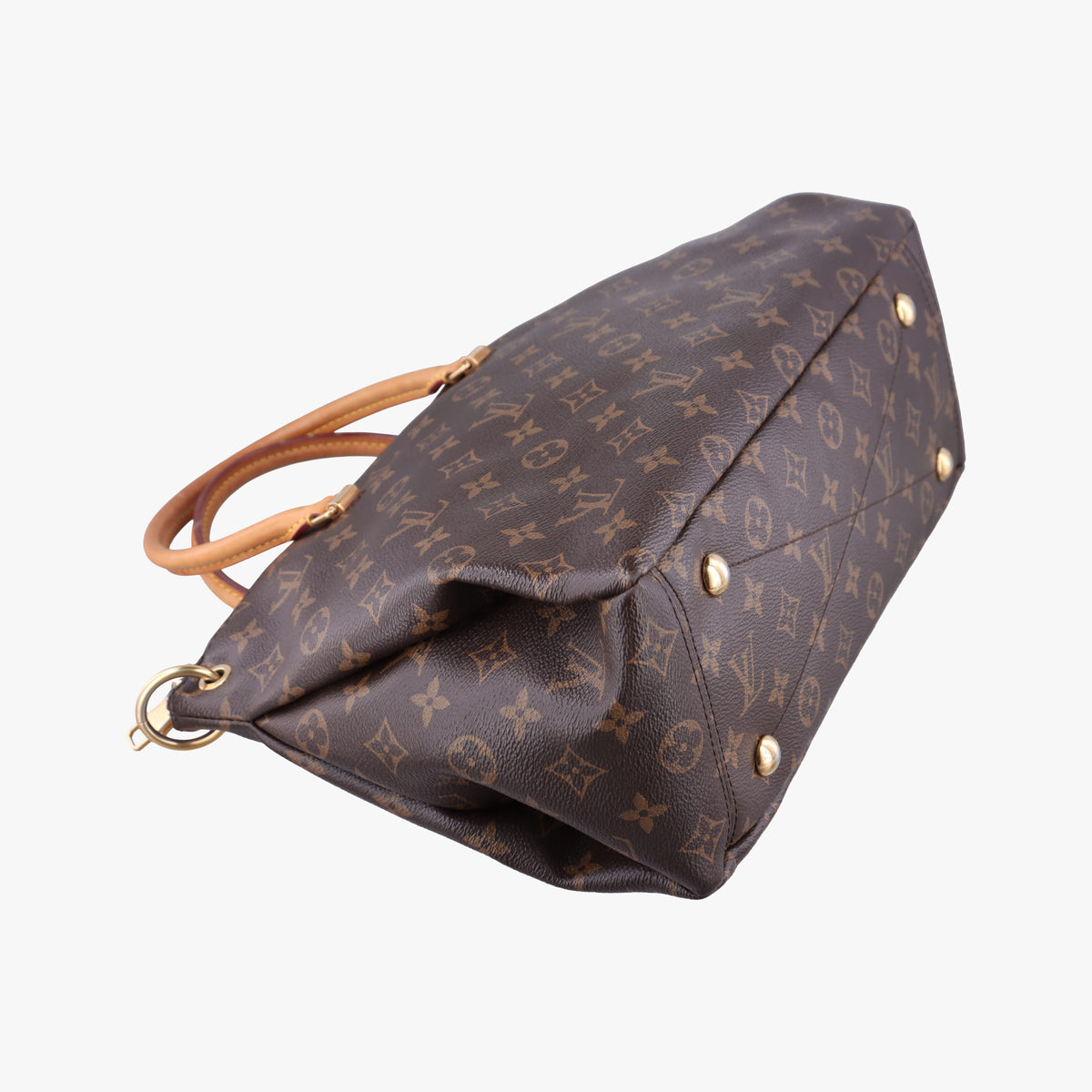 Pre-owned Louis Vuitton PALLAS Brown×AURORE Monogram Canvas×calf leather M40906 shoulderbag | stylenewstar