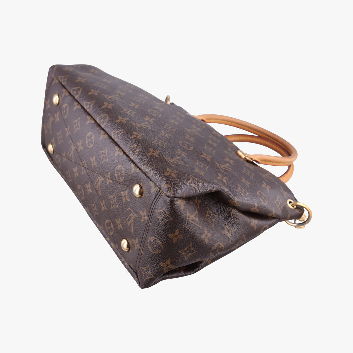 Pre-owned Louis Vuitton PALLAS Brown×AURORE Monogram Canvas×calf leather M40906 shoulderbag | stylenewstar