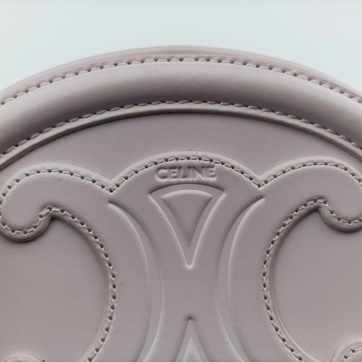 Pre-owned Celine Oval Purse Cuir Triomphe Purple Leather  shoulderbag | stylenewstar