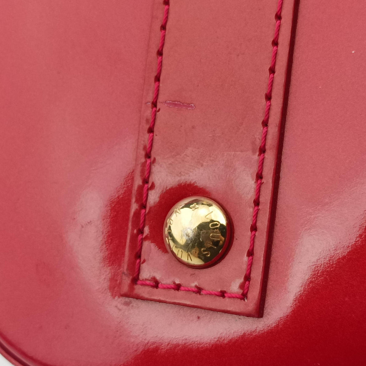 Pre-owned Louis Vuitton Alma BB pomme d'amour Vernis M90174 shoulderbag | stylenewstar
