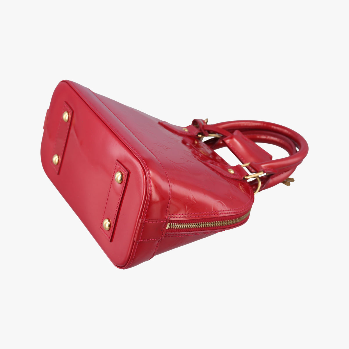 Pre-owned Louis Vuitton Alma BB pomme d'amour Vernis M90174 shoulderbag | stylenewstar