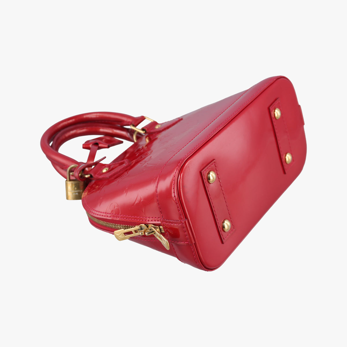 Pre-owned Louis Vuitton Alma BB pomme d'amour Vernis M90174 shoulderbag | stylenewstar