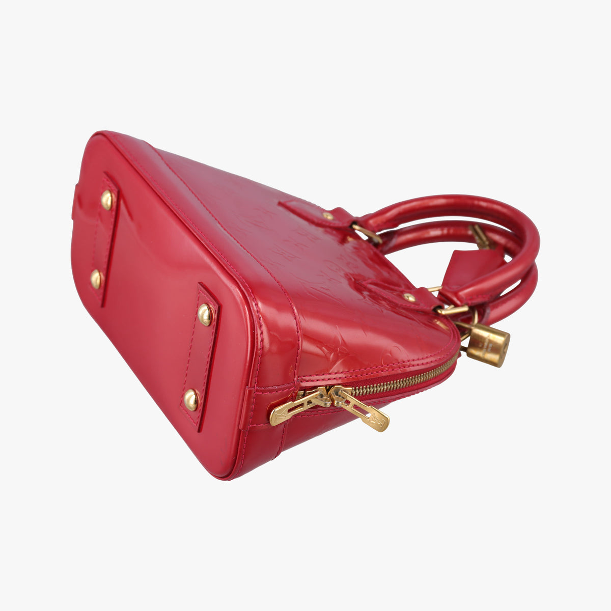 Pre-owned Louis Vuitton Alma BB pomme d'amour Vernis M90174 shoulderbag | stylenewstar