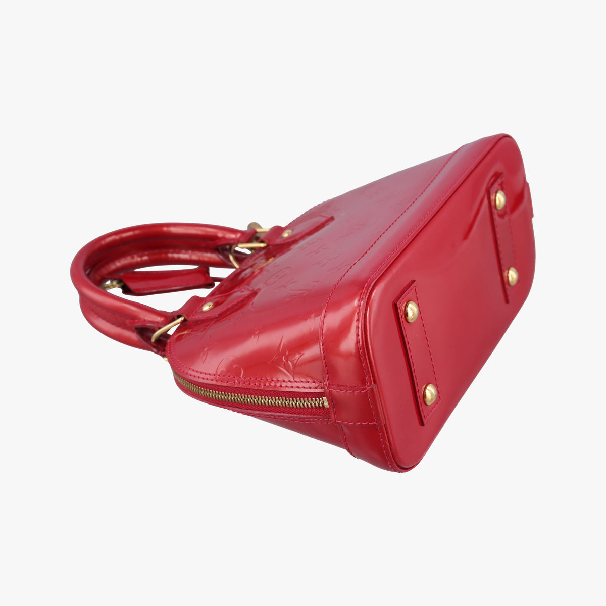 Pre-owned Louis Vuitton Alma BB pomme d'amour Vernis M90174 shoulderbag | stylenewstar