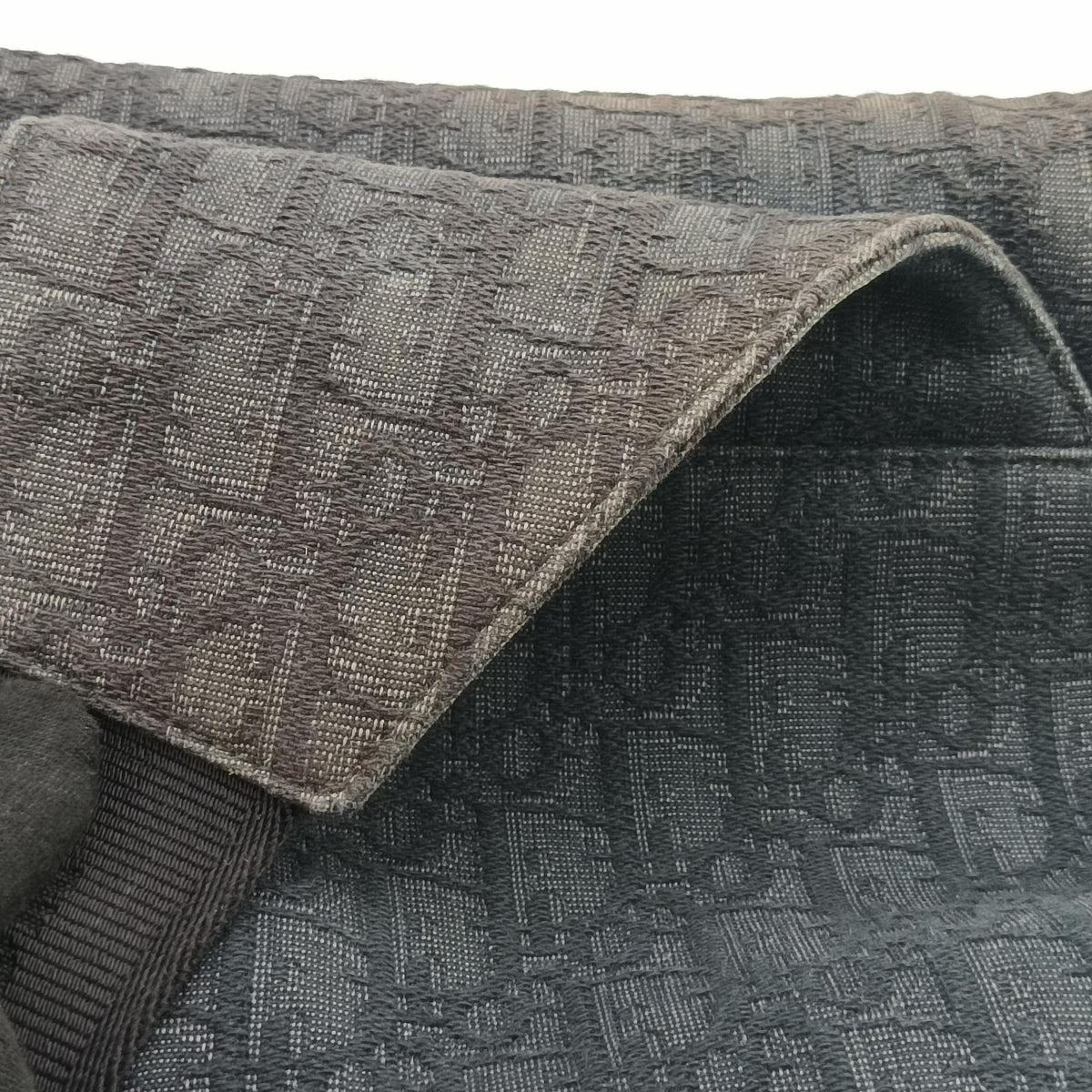 Pre-owned Christian Dior Saddle Black Jacquard×Leather  bum bag/waist bag | stylenewstar
