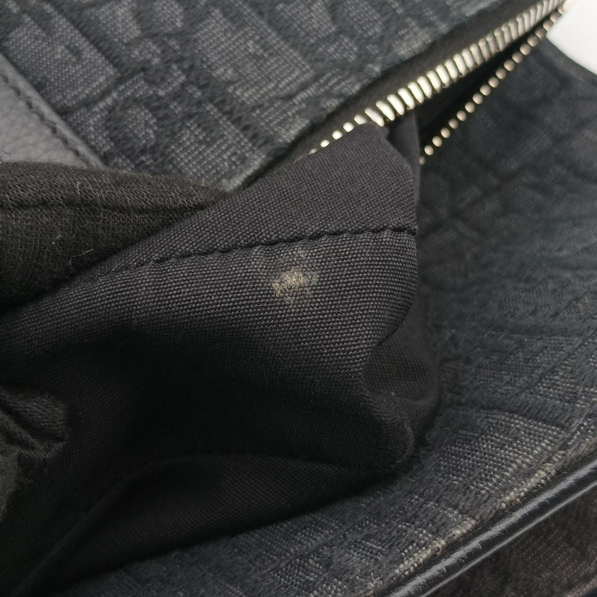 Pre-owned Christian Dior Saddle Black Jacquard×Leather  bum bag/waist bag | stylenewstar