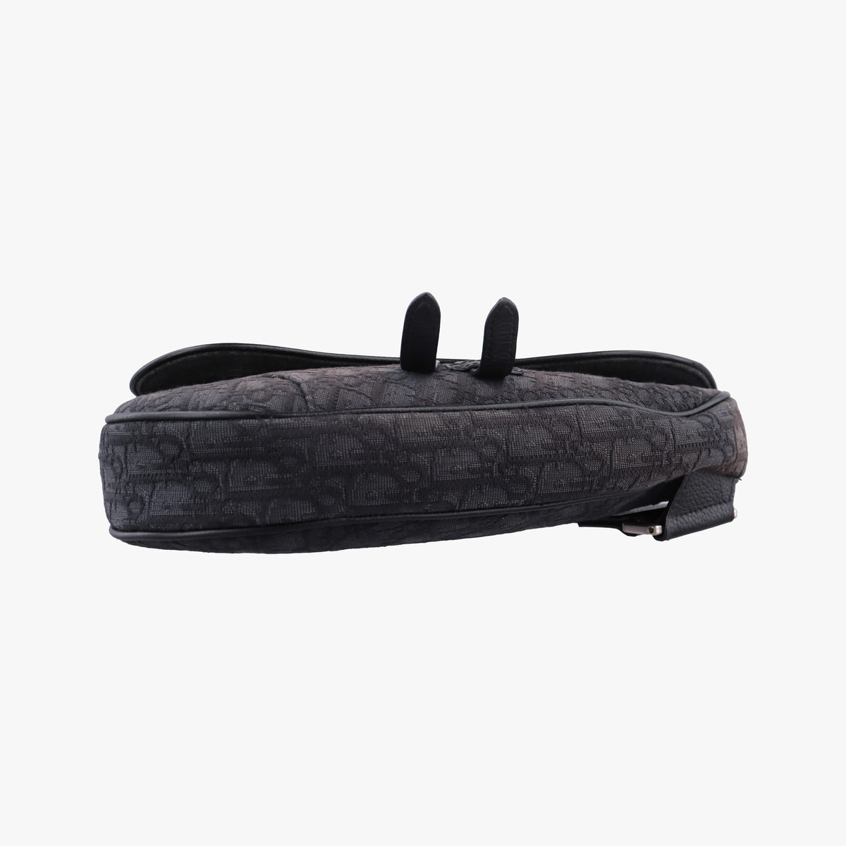 Pre-owned Christian Dior Saddle Black Jacquard×Leather  bum bag/waist bag | stylenewstar