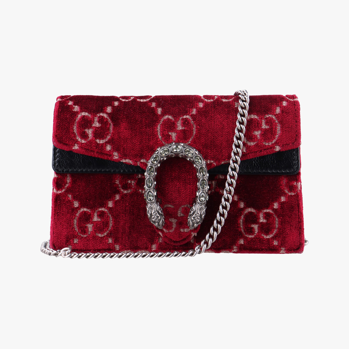 Secondhand Gucci Dionysus Red×Black velour 476432 shoulderbag | stylenewstar