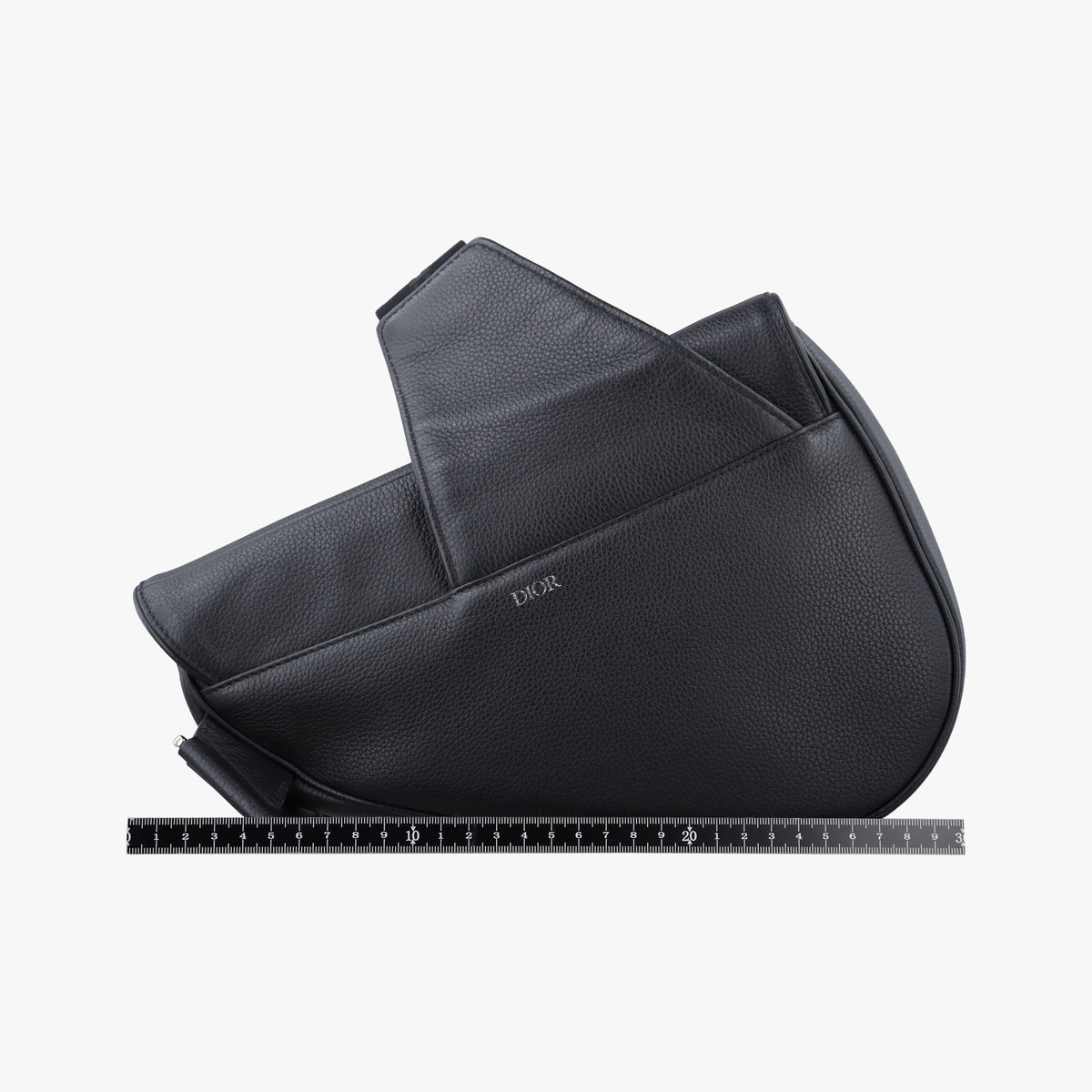 Pre-owned Christian Dior saddle Black leather  bum bag/waist bag | stylenewstar