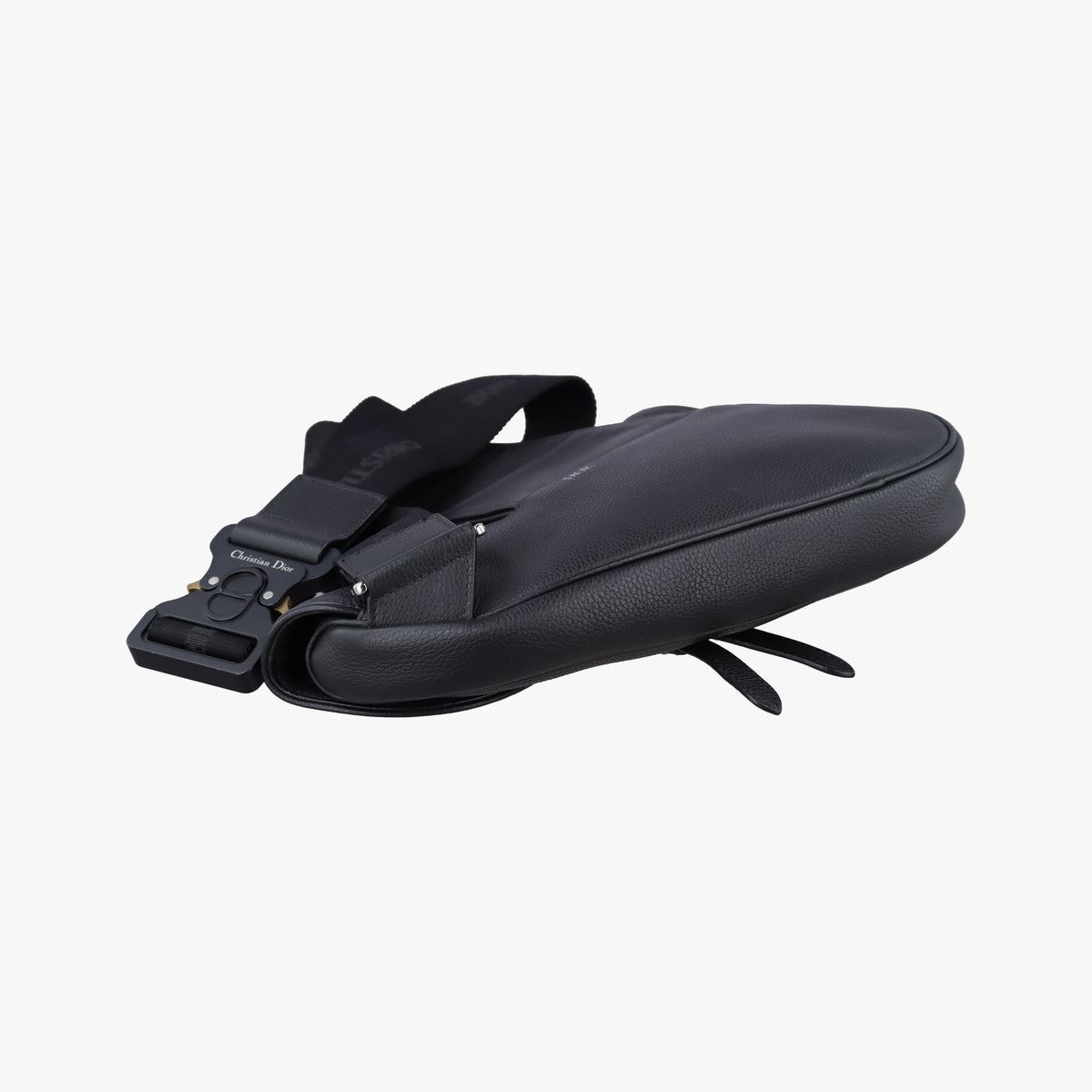 Pre-owned Christian Dior saddle Black leather  bum bag/waist bag | stylenewstar