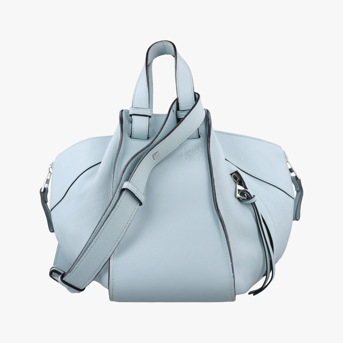 Pre-owned Loewe Hammock Blue Leather  shoulderbag | stylenewstar