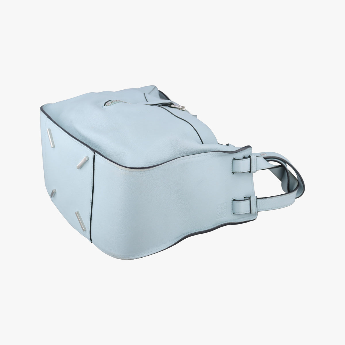 Pre-owned Loewe Hammock Blue Leather  shoulderbag | stylenewstar