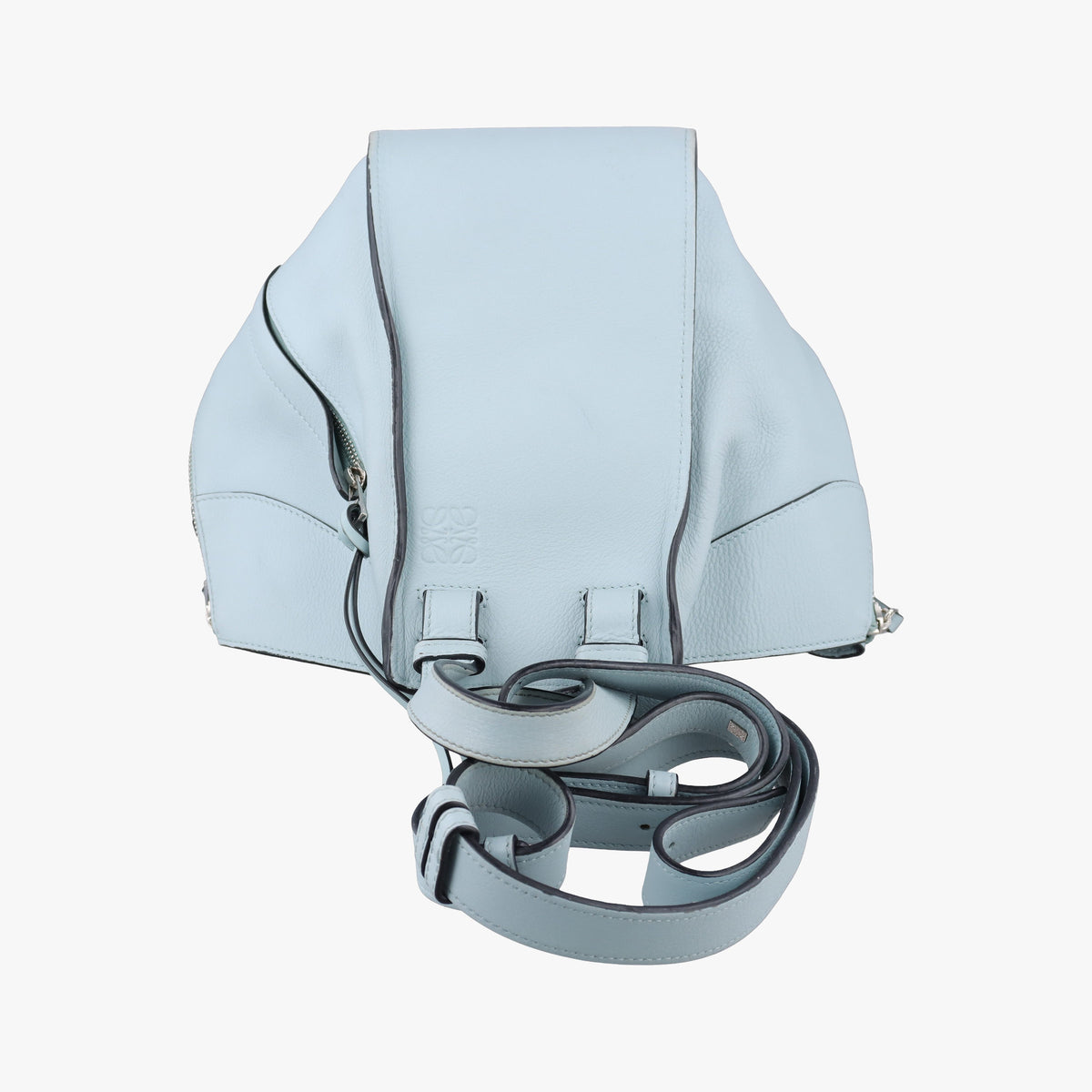 Pre-owned Loewe Hammock Blue Leather  shoulderbag | stylenewstar