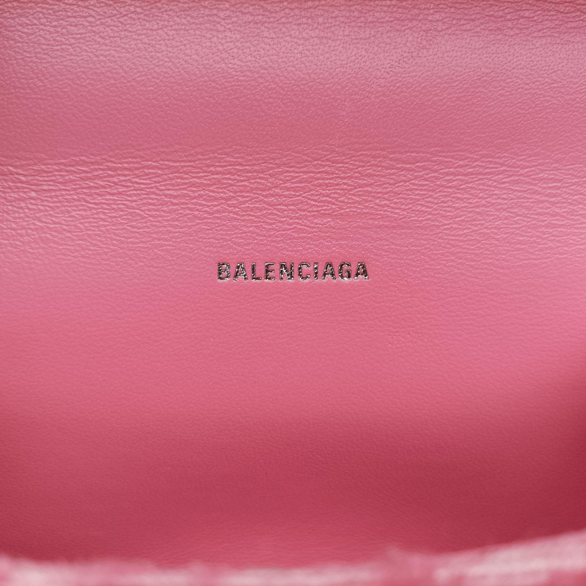 Secondhand Balenciaga Hourglass Pink wool 676384 shoulderbag | stylenewstar