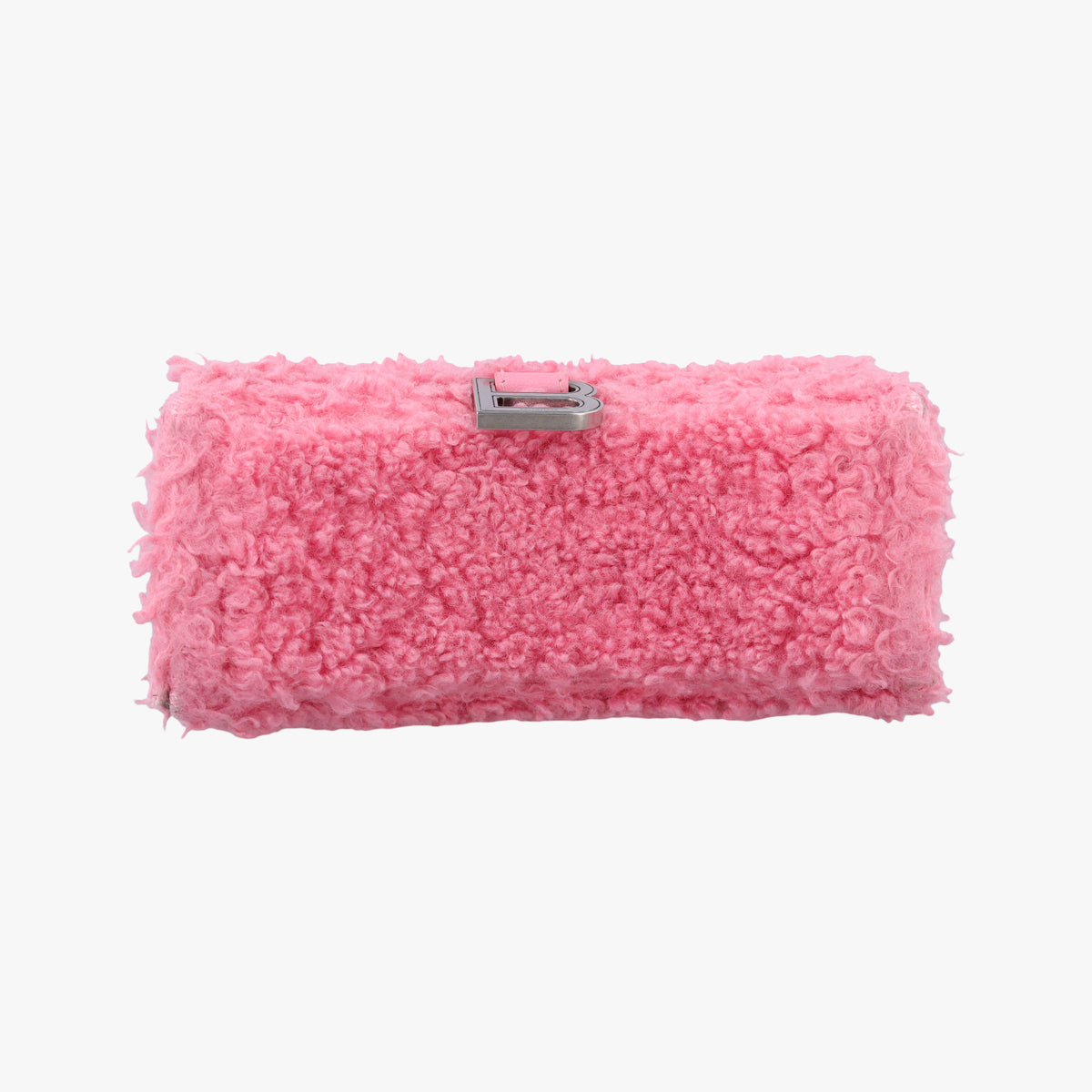 Secondhand Balenciaga Hourglass Pink wool 676384 shoulderbag | stylenewstar