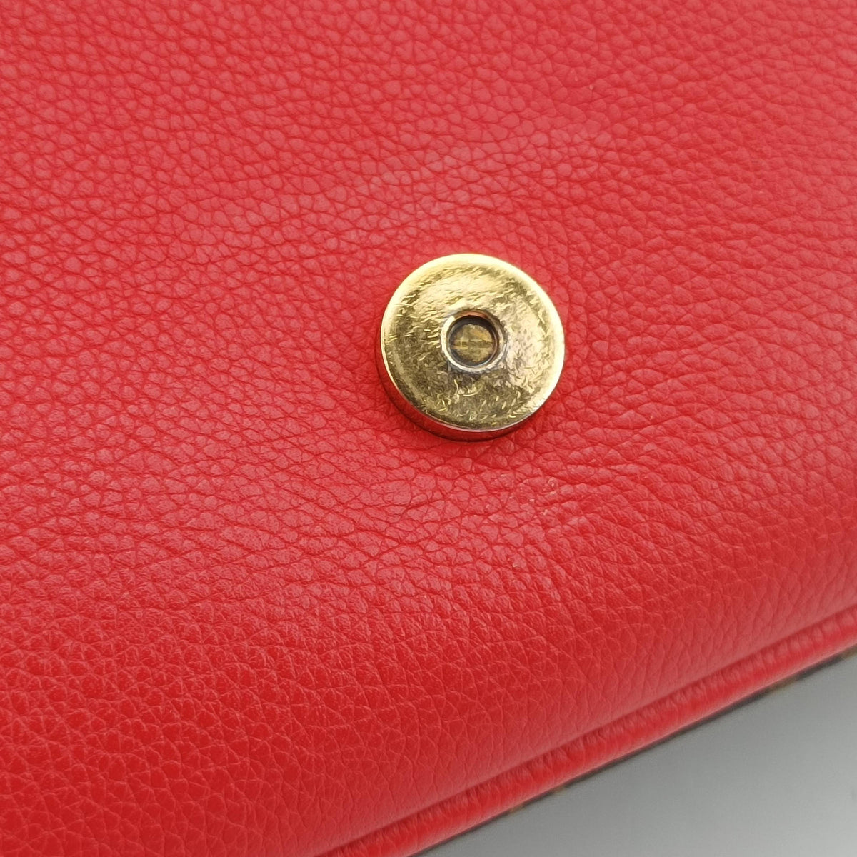 Secondhand Louis Vuitton MARIGNAN Brown × Coquelicot Monogram Canvas×calf leather M44286 shoulderbag | stylenewstar
