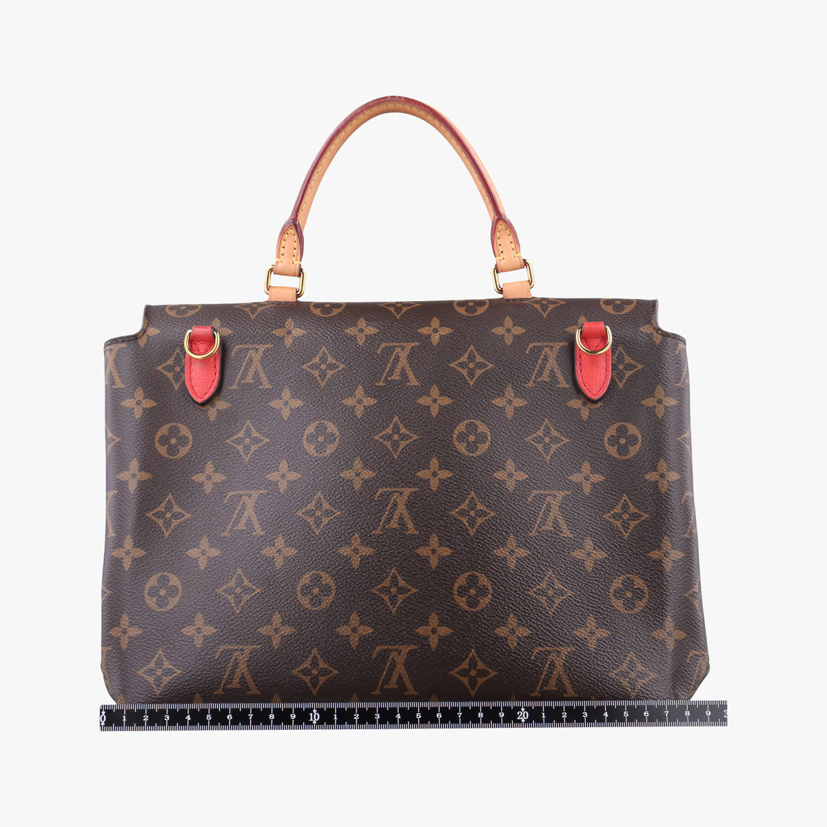 Secondhand Louis Vuitton MARIGNAN Brown × Coquelicot Monogram Canvas×calf leather M44286 shoulderbag | stylenewstar