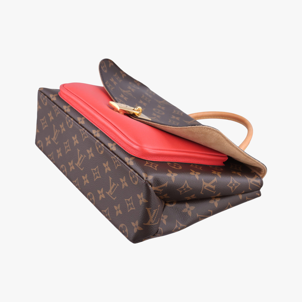 Secondhand Louis Vuitton MARIGNAN Brown × Coquelicot Monogram Canvas×calf leather M44286 shoulderbag | stylenewstar