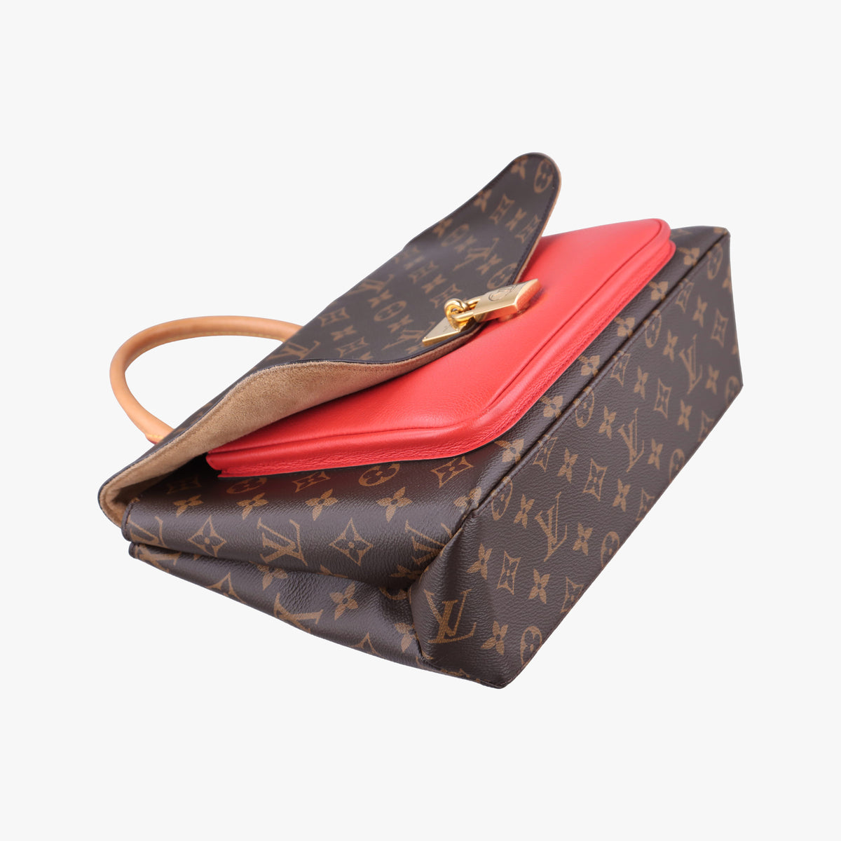 Secondhand Louis Vuitton MARIGNAN Brown × Coquelicot Monogram Canvas×calf leather M44286 shoulderbag | stylenewstar