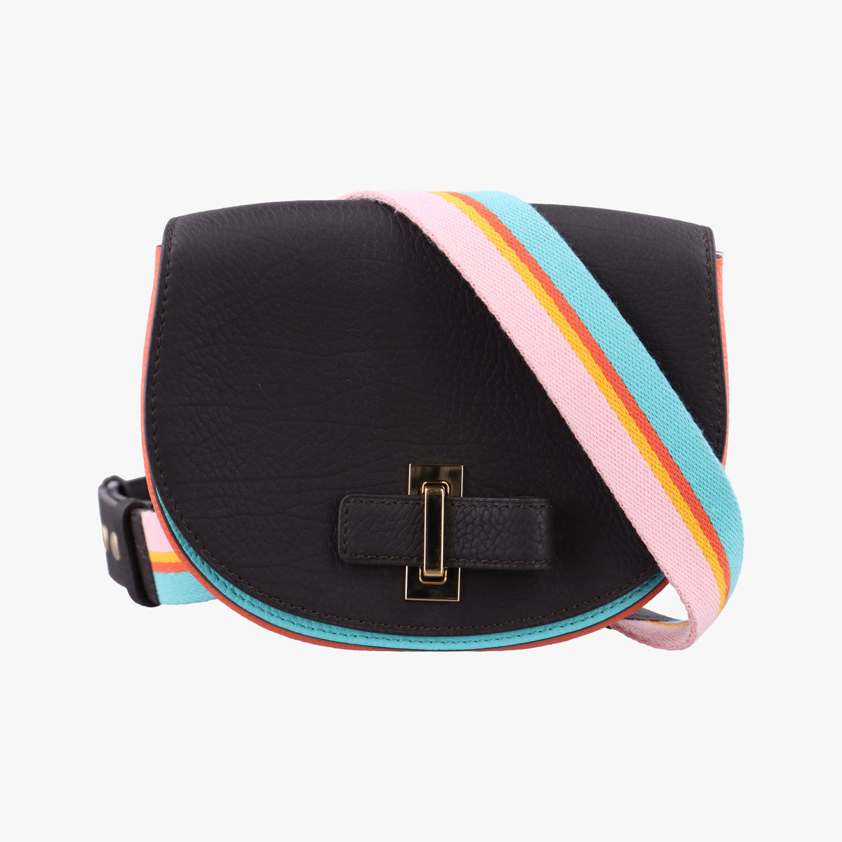 Pre-owned Delvaux Le Mutin Brown x Multicolor Leather  shoulderbag | stylenewstar