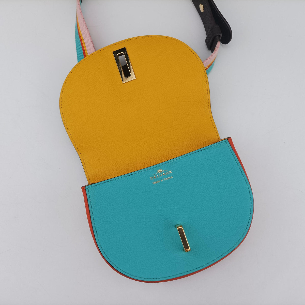 Pre-owned Delvaux Le Mutin Brown x Multicolor Leather  shoulderbag | stylenewstar