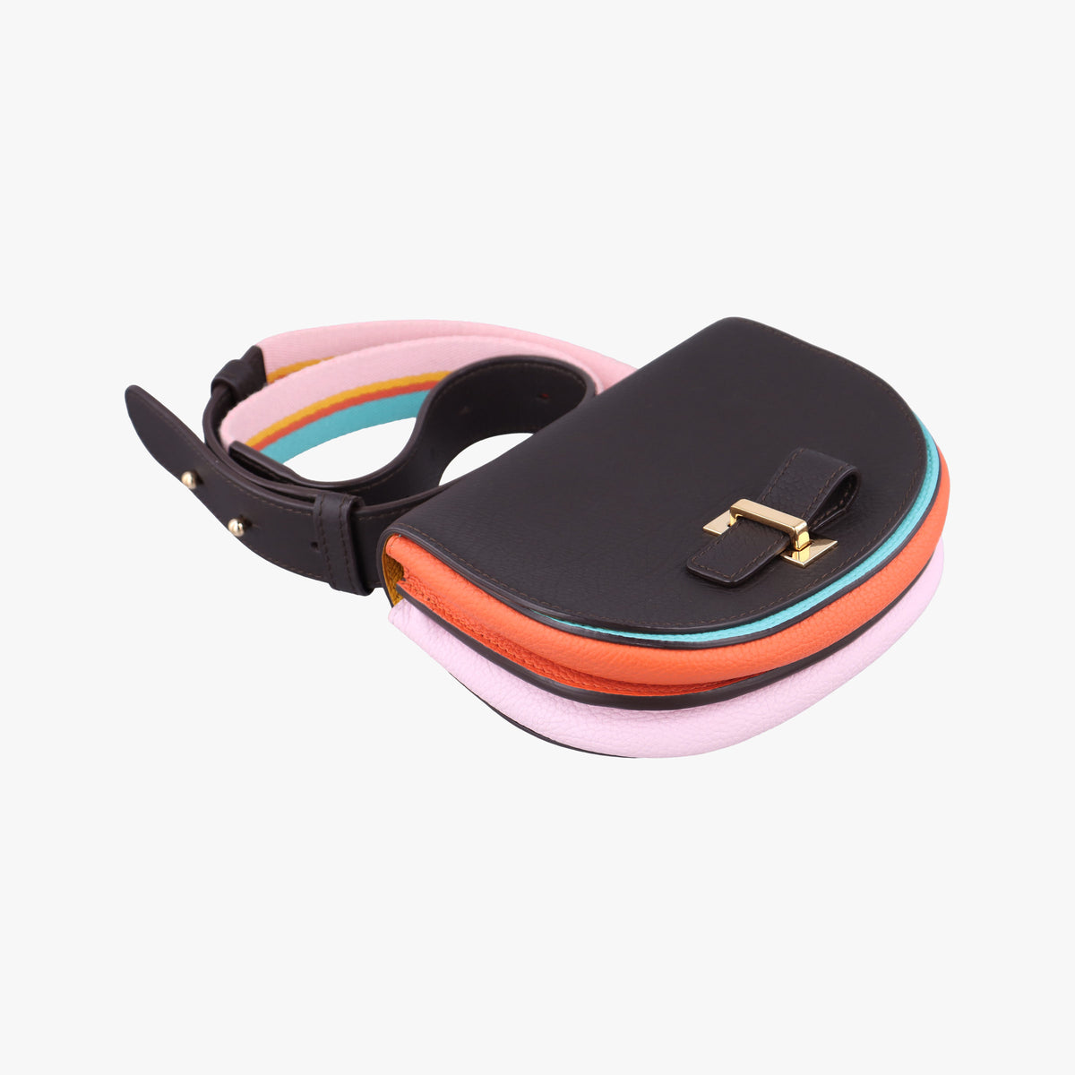 Pre-owned Delvaux Le Mutin Brown x Multicolor Leather  shoulderbag | stylenewstar