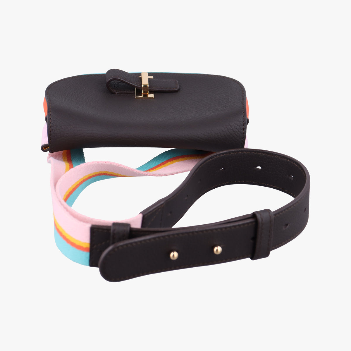 Pre-owned Delvaux Le Mutin Brown x Multicolor Leather  shoulderbag | stylenewstar