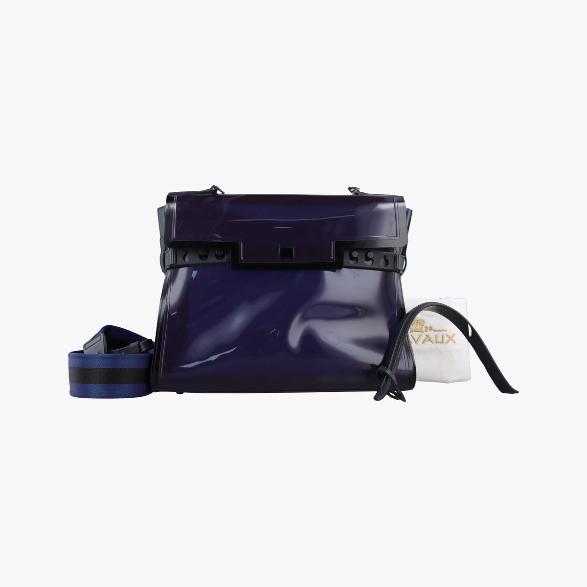 Pre-owned Delvaux Tempete Purple Vinyl  shoulderbag | stylenewstar