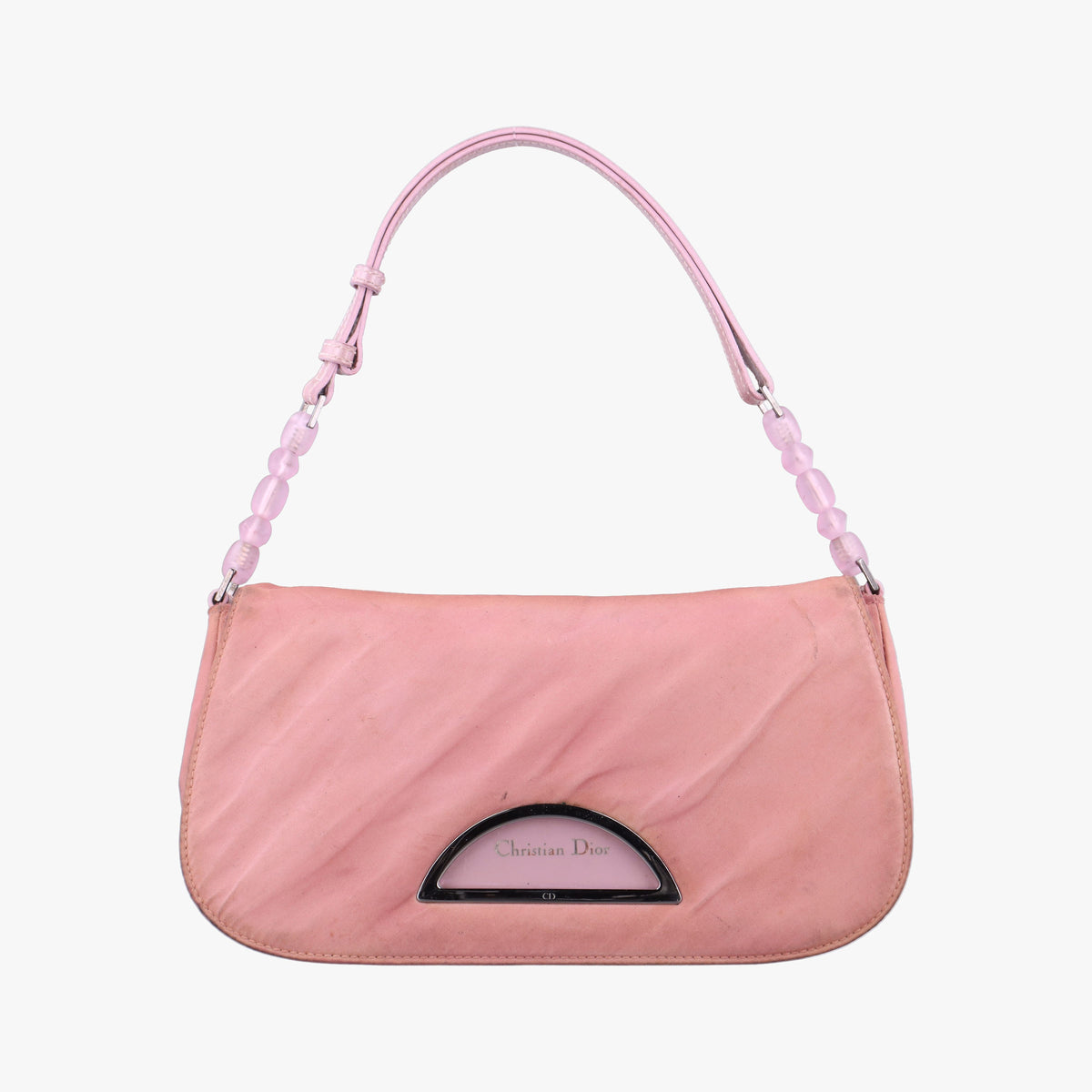 Pre-owned Christian Dior Maris Pearl Pink nylon  shoulderbag | stylenewstar