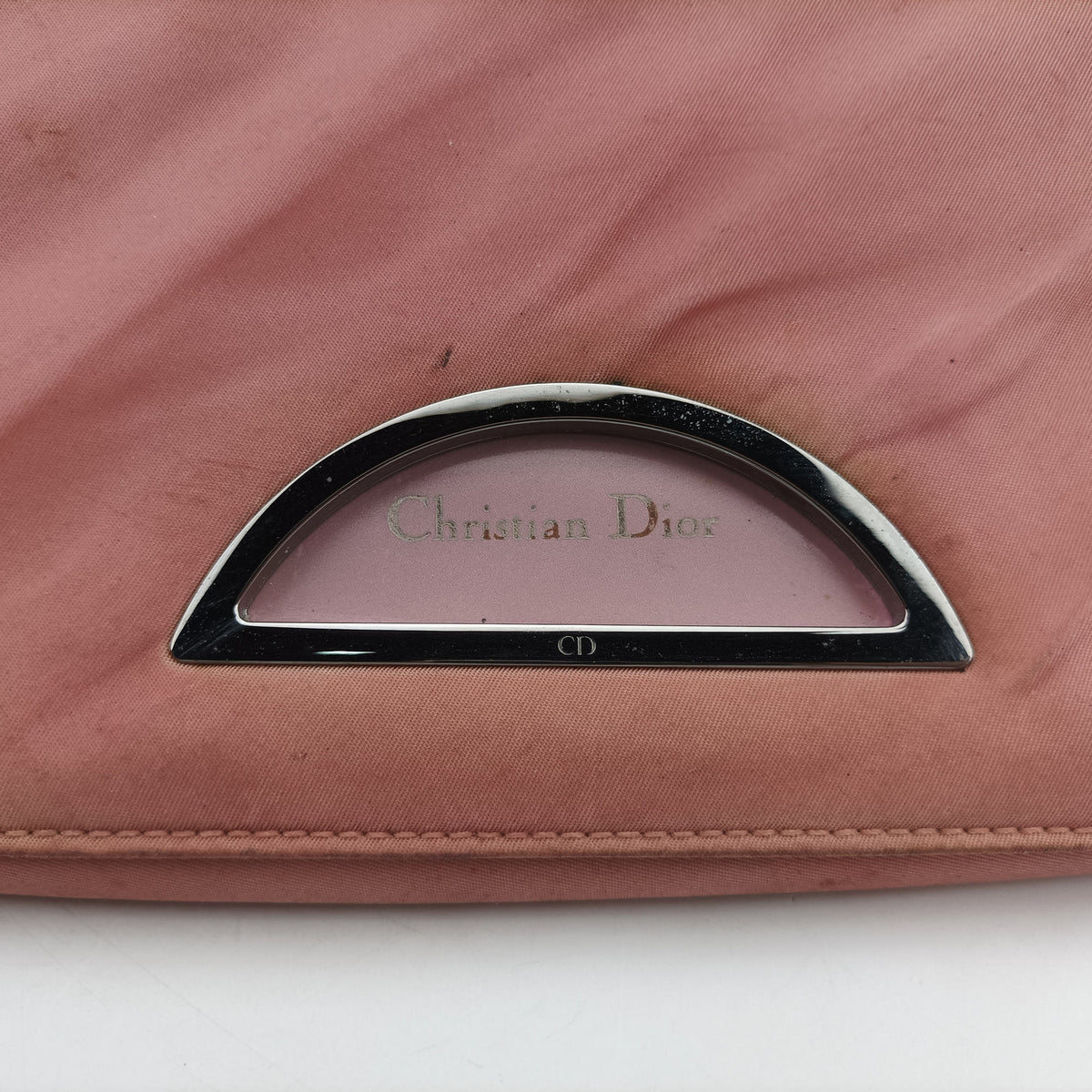 Pre-owned Christian Dior Maris Pearl Pink nylon  shoulderbag | stylenewstar