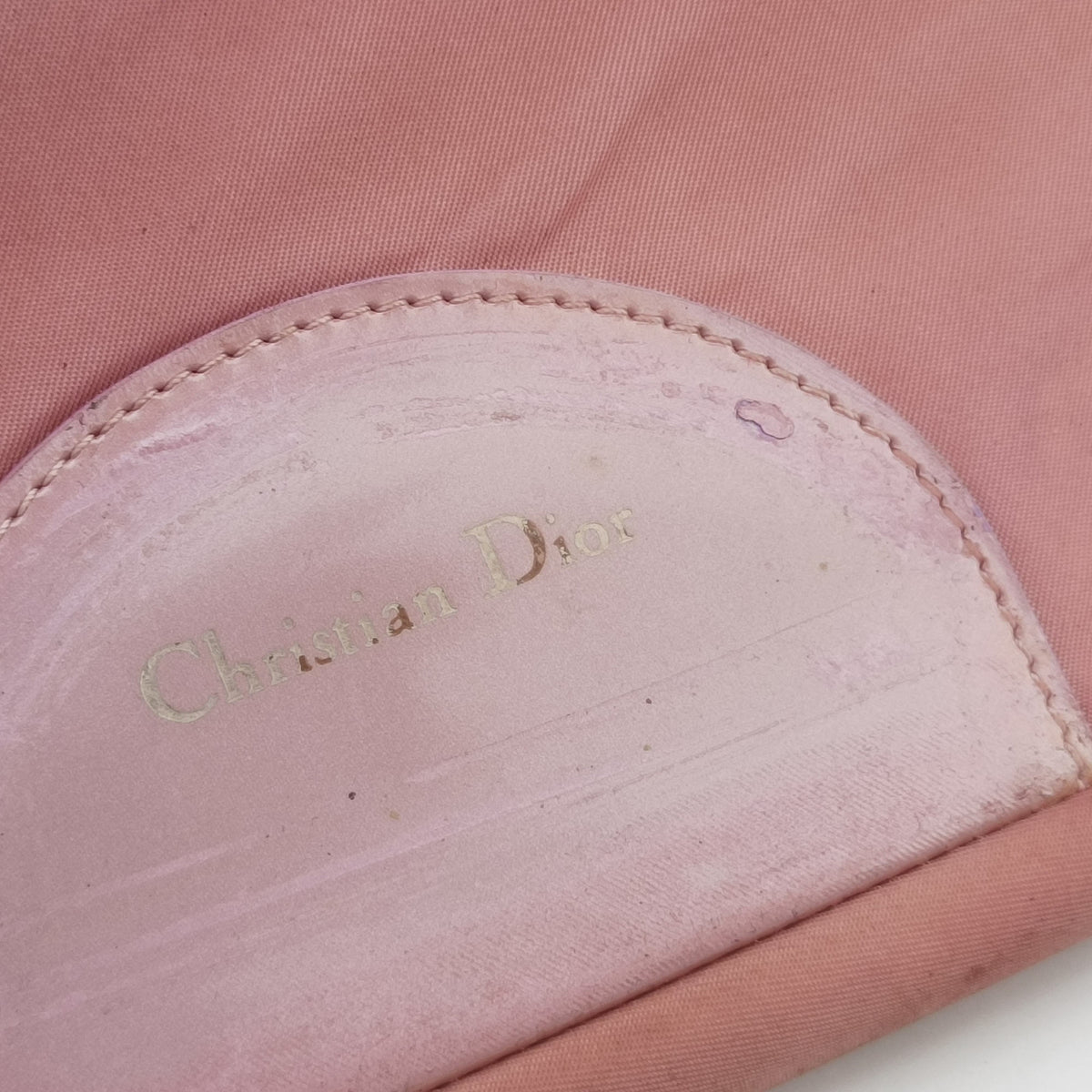 Pre-owned Christian Dior Maris Pearl Pink nylon  shoulderbag | stylenewstar