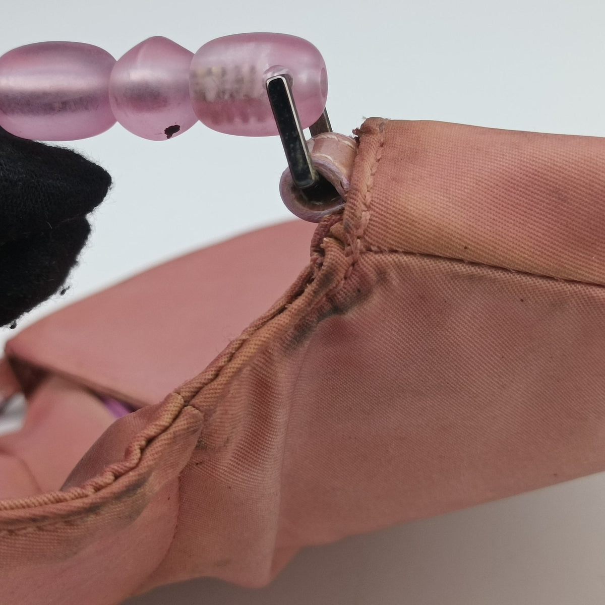 Pre-owned Christian Dior Maris Pearl Pink nylon  shoulderbag | stylenewstar