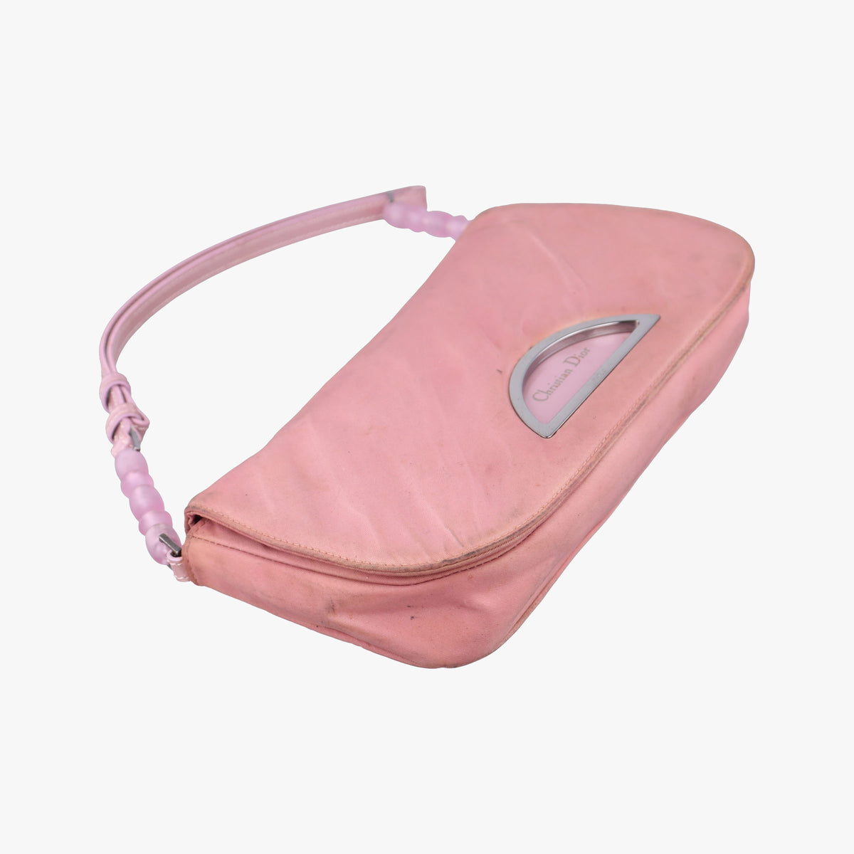 Pre-owned Christian Dior Maris Pearl Pink nylon  shoulderbag | stylenewstar
