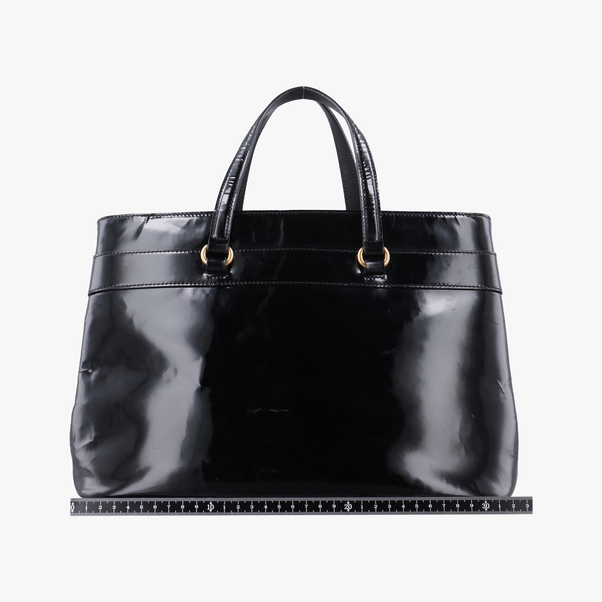 Pre-owned Gucci Bright Bit Black Patent 319795 shoulderbag | stylenewstar
