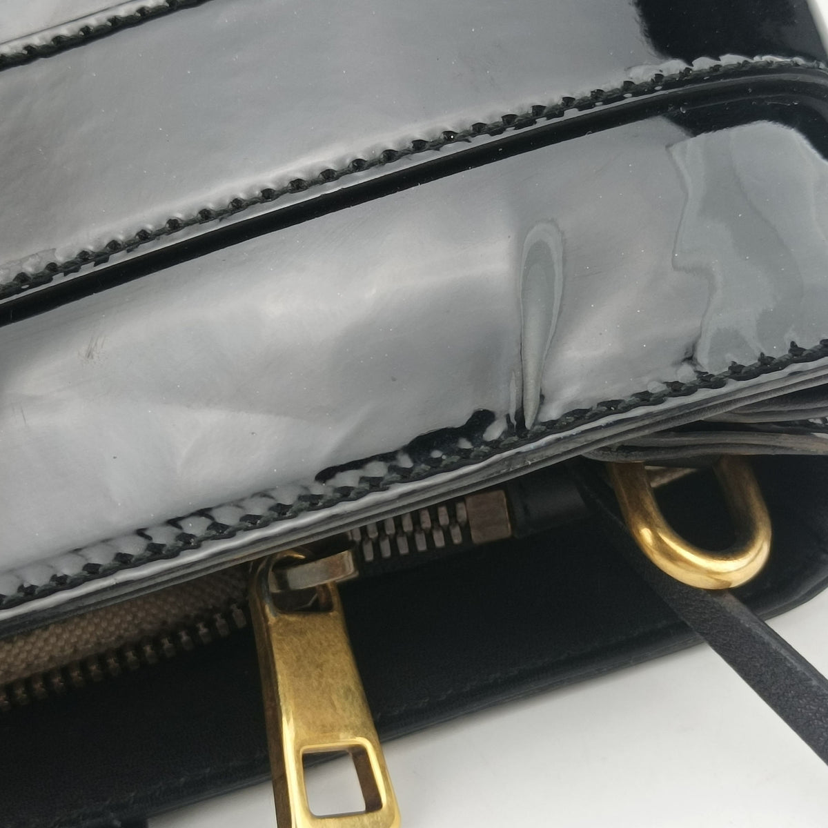 Pre-owned Gucci Bright Bit Black Patent 319795 shoulderbag | stylenewstar