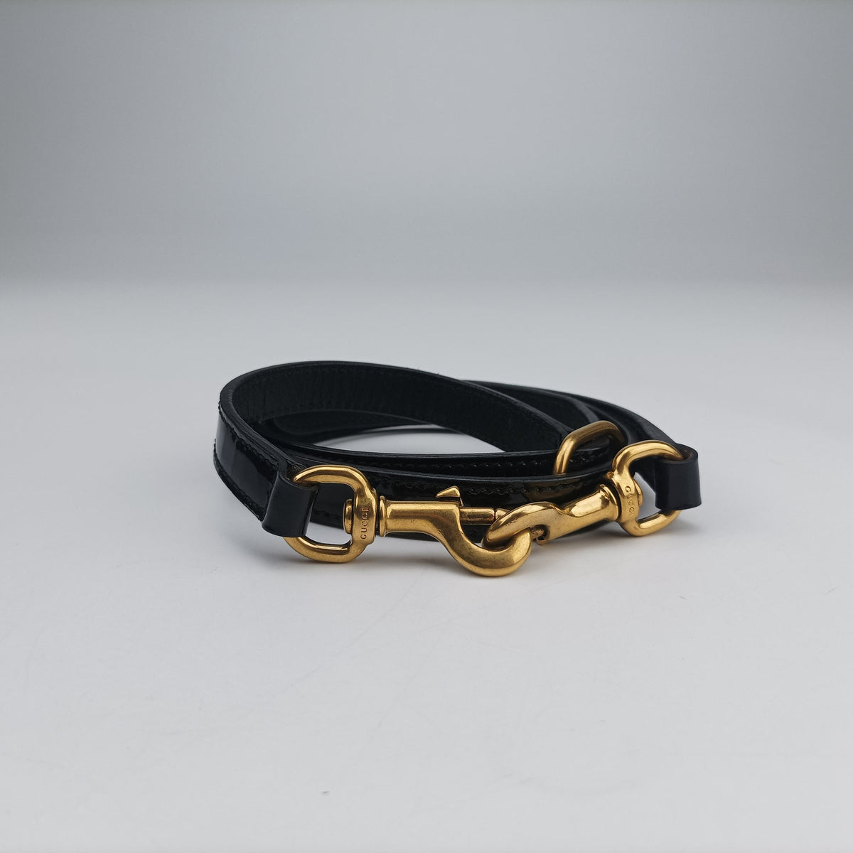 Pre-owned Gucci Bright Bit Black Patent 319795 shoulderbag | stylenewstar